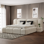 Тапицирана спалня с матрак BUMBY 180 x 200 - бял 01