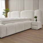 Тапицирана спалня с матрак BUMBY 180 x 200 - бял 01