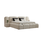 Тапицирана спалня с матрак BUMBY 180 x 200 - бял 01