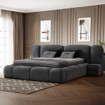 Тапицирана спалня с матрак BUMBY 180 x 200 - сив 13