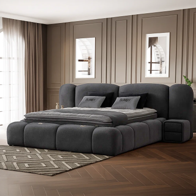 Тапицирана спалня с матрак BUMBY 180 x 200 - сив 13