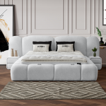 Тапицирана спалня с матрак BUMBY 180 x 200 - светлосив 21