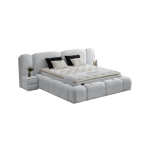 Тапицирана спалня с матрак BUMBY 180 x 200 - светлосив 21