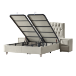 Тапицирана спалня с матрак MONZA 160 x 200 - крем B 01