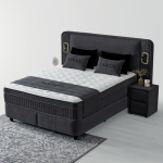 Тапицирана спалня с матрак CANCUN 180 x 200 - сив 18