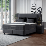 Тапицирана спалня с матрак CANCUN 180 x 200 - сив 18