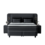 Тапицирана спалня с матрак CANCUN 180 x 200 - черен