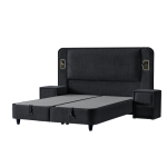 Тапицирана спалня с матрак CANCUN 180 x 200 - черен