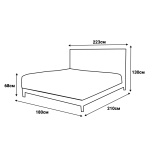 Тапицирана спалня с матрак CANCUN 180 x 200 - черен