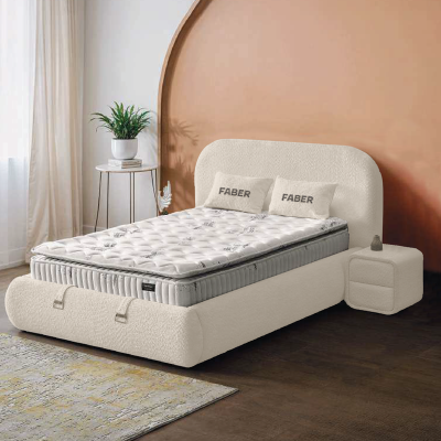 Тапицирана спалня с матрак FABER 120 х 200 - лате 06