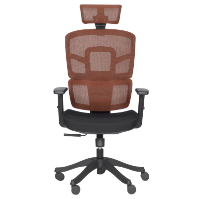 Ергономичен стол Carmen 7582 - оранжев-черен