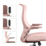 Ергономичен стол BAKU - светлорозов