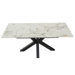 Разтегателна трапезна маса STARGARD - бял гланц