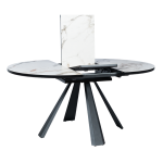 Разтегателна трапезна маса DOMINIK - бяла