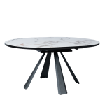 Разтегателна трапезна маса DOMINIK - бяла