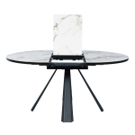 Разтегателна трапезна маса DOMINIK - бяла