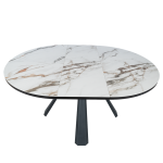 Разтегателна трапезна маса DOMINIK - бяла