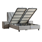 Тапицирана спалня с матрак SIESTA 160 x 200 - сив 02