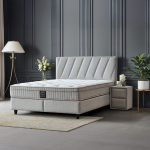 Тапицирана спалня с матрак SIESTA 160 x 200 - сив 02