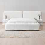 Тапицирана спалня с матрак MYKONOS 180 х 200 - слонова кост SY