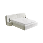 Тапицирана спалня с матрак MYKONOS 180 х 200 - слонова кост SY