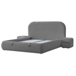 Тапицирана спалня с матрак FABER 160 х 200 - антрацит AN