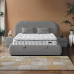 Тапицирана спалня с матрак FABER 160 х 200 - антрацит AN