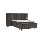 Тапицирана спалня с матрак MOONLIGHT 180 x 200 - сив 190