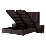 Тапицирана спалня с матрак MINI MOONLIGHT 160 х 200 - тъмнокафяв 680