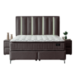 Тапицирана спалня с матрак MINI MOONLIGHT 160 х 200 - тъмнокафяв 680