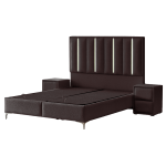 Тапицирана спалня с матрак MINI MOONLIGHT 160 х 200 - тъмнокафяв 680