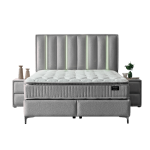 Тапицирана спалня с матрак MINI MOONLIGHT 160 х 200 - сив 620