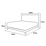 Тапицирана спалня с матрак MINI MOONLIGHT 160 х 200 - сив 620