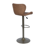 Бар стол DALVEY - червен-кафяв