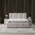 Тапицирана спалня с матрак ALLURE 160 x 200 - крем 020