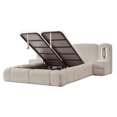 Тапицирана спалня с матрак BUMBY LUX 160 x 200 - перла SY