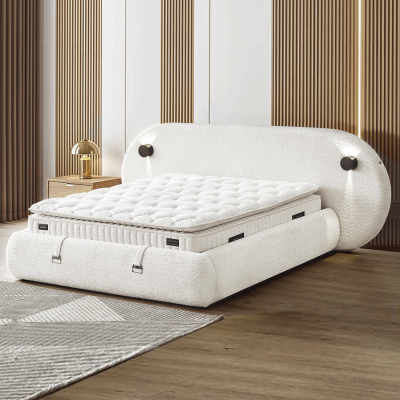 Тапицирана спалня с матрак LUMERA 160 х 200 - шампанско 318