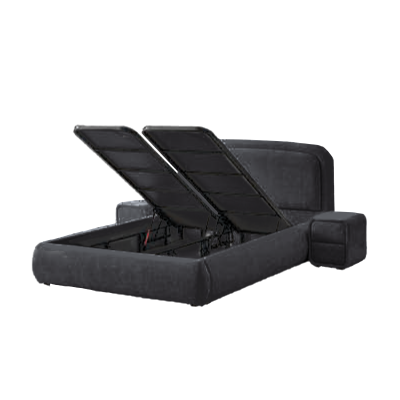 Тапицирана спалня с матрак NOVA 140 х 200 - сив 18