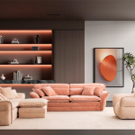 Диван тройка MELLOW - праскова