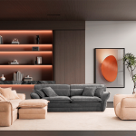 Диван тройка MELLOW - тъмносив