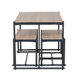 Комплект маса с пейка и две табуретки BREVIK - дъб сонома