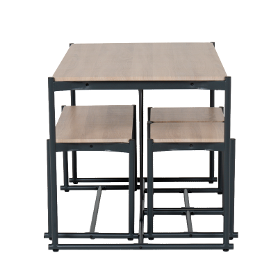 Комплект маса с пейка и две табуретки BREVIK - дъб сонома