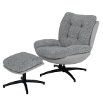 Кресло с табуретка CHAVES - сив