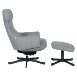 Кресло с табуретка LAMEGO - сивo