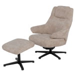 Електрическо масажно кресло с табуретка SINES - крем