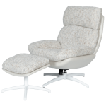 Кресло с табуретка VALONGO - крем