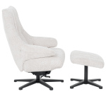 Кресло с табуретка ALFENA - крем