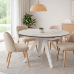 Разтегателна трапезна маса BOLKOW - бял 02