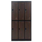 Метален шкаф Carmen CR-1243 J - черен-орех