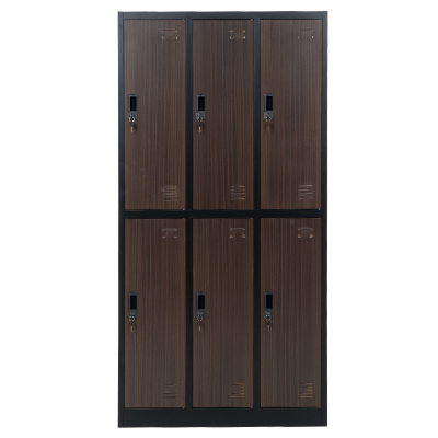 Метален шкаф Carmen CR-1243 J - черен-орех